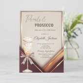 Invitation Cadre de prosecco avec perles (Debout devant)
