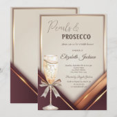 Invitation Cadre de prosecco avec perles (Devant / Derrière)