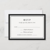 Invitation Cadre de réponse de mariage élégant classique (Devant)