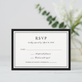 Invitation Cadre de réponse de mariage élégant classique (Debout devant)