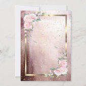 Invitation Cadre de retraite Fleurs Or (Dos)