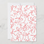 Invitation Cadre de ruban Bow Elegant Fête des mariées PERSON (Dos)