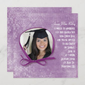 Invitation Cadre de ruban de graduation (Devant / Derrière)