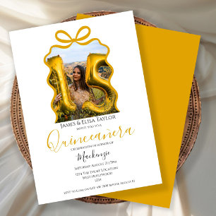 Invitation Cadre de ruban moderne Quinceanera