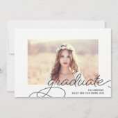 Invitation Cadre de script | Photo Fête de Remise de Diplômes (Devant)