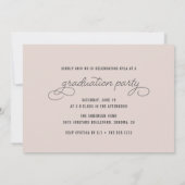 Invitation Cadre de script | Photo Fête de Remise de Diplômes (Dos)