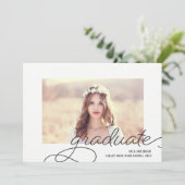 Invitation Cadre de script | Photo Graduation Party (Debout devant)