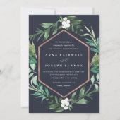 Invitation Cadre de serre | Mariage botanique aquarelle (Devant)