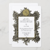 Invitation Cadre de style Rococo baroque Mariage d'époque vic (Devant / Derrière)