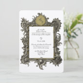 Invitation Cadre de style Rococo baroque Mariage d'époque vic (Debout devant)