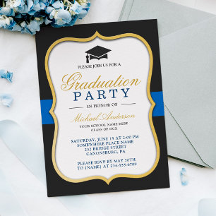 Invitation Cadre de support Or Parti de graduation moderne