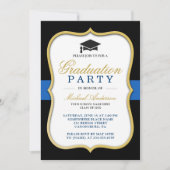 Invitation Cadre de support Or Parti de graduation moderne (Devant)