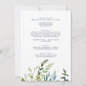 Invitation Cadre de verdure d'été tout en un Mariage (Dos)