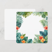 Invitation Cadre de verdure tropicale PNG Fond botanique (Devant / Derrière)