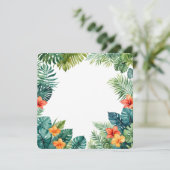 Invitation Cadre de verdure tropicale PNG Fond botanique (Debout devant)