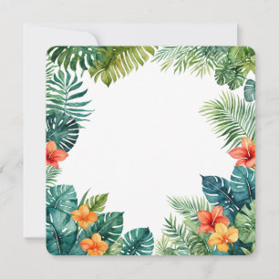 Invitation Cadre de verdure tropicale PNG Fond botanique