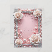 Invitation Cadre décoratif de mariage élégant (Devant / Derrière)