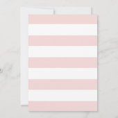 Invitation Cadre d'or et Baby shower de Pink Stripes (Dos)