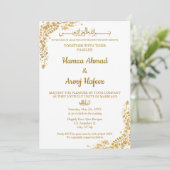 Invitation Cadre d'or musulman islamique moderne Nikah (Debout devant)