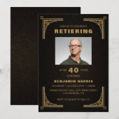 Invitation Cadre d'or photo personnalisé (Devant / Derrière)