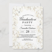 Invitation Cadre d'orchidées blanches de beauté élégante (Devant)