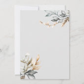 Invitation Cadre doré bleu poussiéreux de budget (Dos)