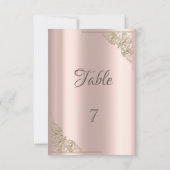 Invitation Cadre doré élégant et chic Rose Gold (Dos)