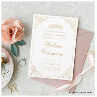 Cadre doré élégant vintage rococo Cérémonie Walima