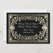 Invitation Cadre Doré Toute Occasion (Devant)