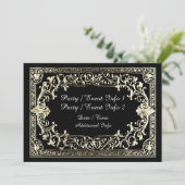 Invitation Cadre Doré Toute Occasion (Debout devant)