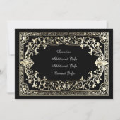 Invitation Cadre Doré Toute Occasion (Dos)