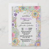 Invitation Cadre dynamique de la Fête des mariées de fleurs d (Devant)