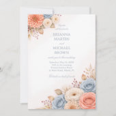 Invitation Cadre Élégant Floral Pastel (Devant)