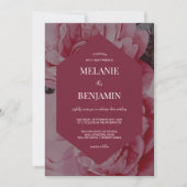 Invitation Cadre élégant Mariage de fleurs romantiques (Devant)