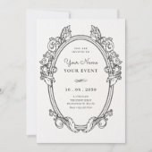 Invitation cadre élégant vintage (Devant)