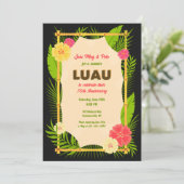 Invitation Cadre en bambou Luau (Debout devant)