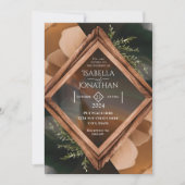 Invitation Cadre en bois moderne Mariage rustique (Devant)