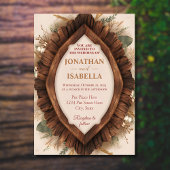 Invitation Cadre en bois simple Mariage rustique