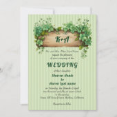 Invitation Cadre en bois Vinage avec initiales mariage printa (Devant)