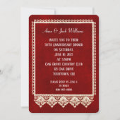 Invitation cadre en dentelle pour fête d'anniversaire sur fon (Devant)