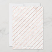 Invitation Cadre en marbre et or Rose | Parti de la retraite  (Dos)