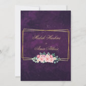 Invitation Cadre en or de la mosquée violet musulman musulman (Dos)