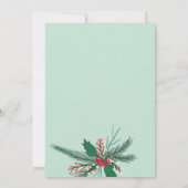 Invitation Cadre en or mistletoe de Noël rustique (Dos)