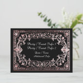 Invitation Cadre en or rose pour toutes occasions (Debout devant)