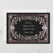 Invitation Cadre en or rose pour toutes occasions (Dos)
