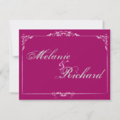 Invitation Cadre en porcelaine Fuchsia (Devant)