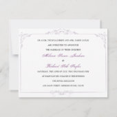 Invitation Cadre en porcelaine lilas (Dos)