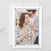 Invitation Cadre esquissé Mariage photo à main blanche (Dos)