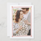 Invitation Cadre esquissé Mariage photo à main blanche (Dos)