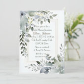 Invitation Cadre feuille Fête des mariées (Debout devant)